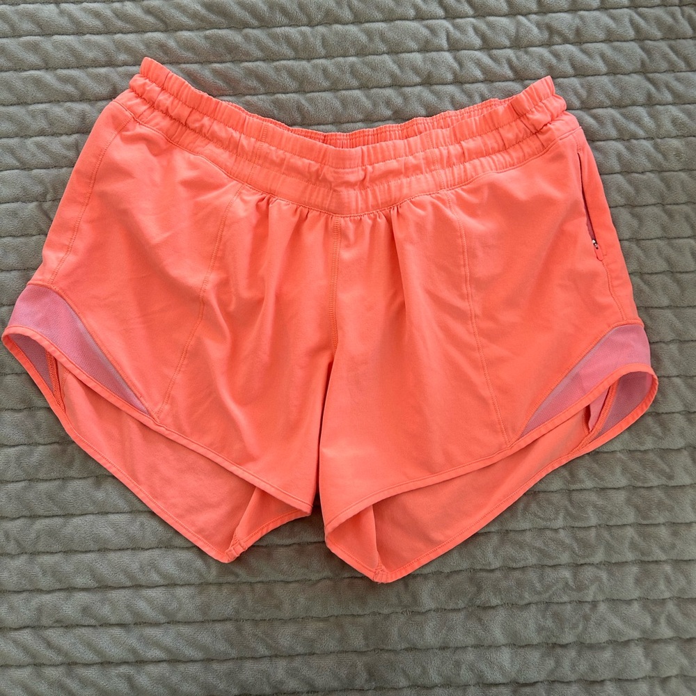 Lululemon Hotty Hot Athletic Shorts 4 Tall - Sunset